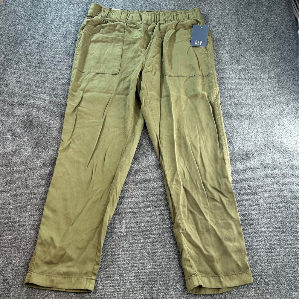 Gap Pull On Pants Women Medium Olive Night Lyocell Tencel NWT Casual Utility
